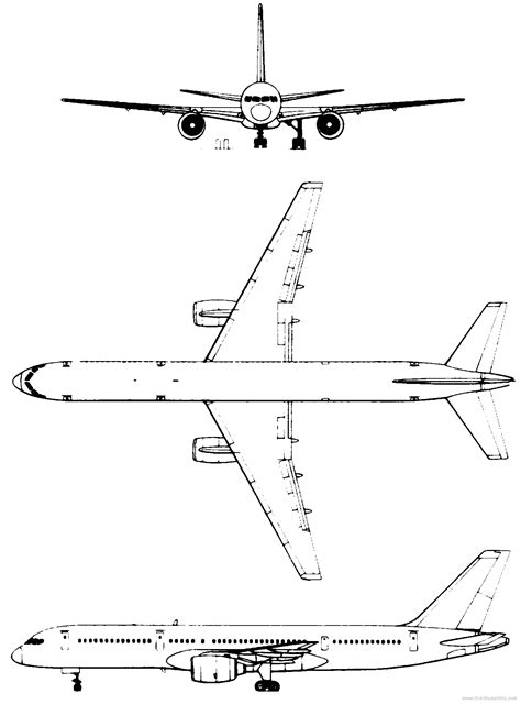 boeing-757-2.gif (1340×1813) | Airplane coloring pages, Boeing, Blueprints