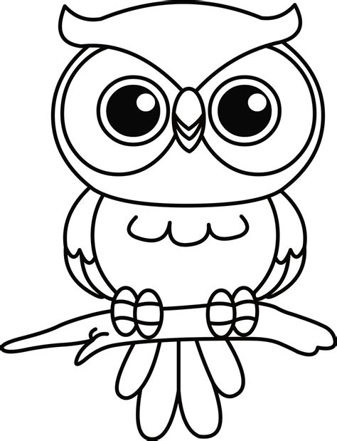 Owl coloring pages, Owl drawing simple, Owls drawing