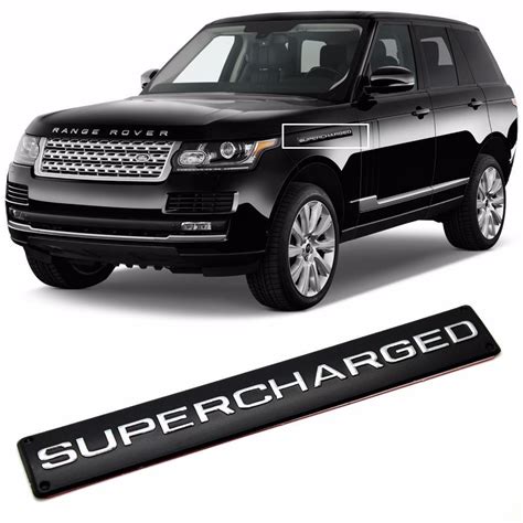 For Land Range Rover 3D ABS Black SUPERCHARGED Trunk Emblem Badge Logo | Xotic Tech