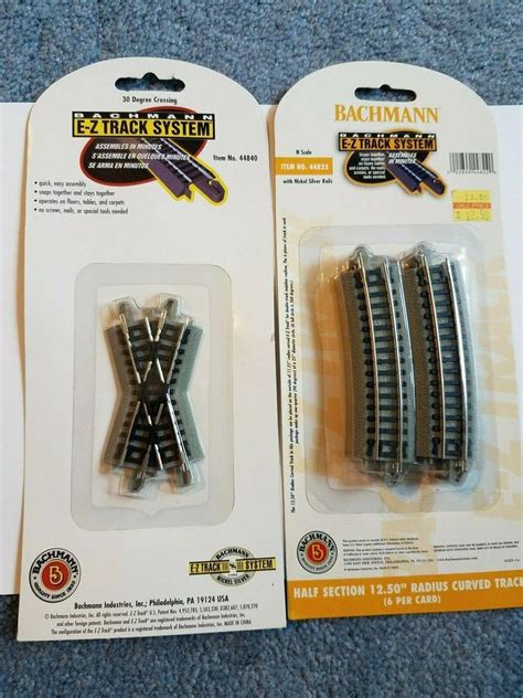 BACHMANN E-Z TRACK SYSTEM N SCALE 30 DEGREE CROSSING NICKEL SILVER etc ...