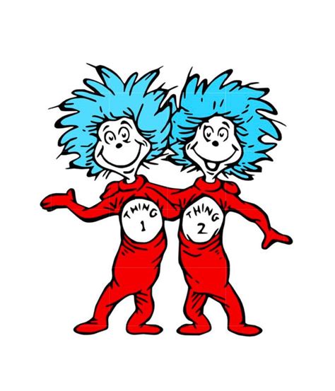 Thing One and Thing Two are twin brothers from The Cat in the Hat book. They were released from ...