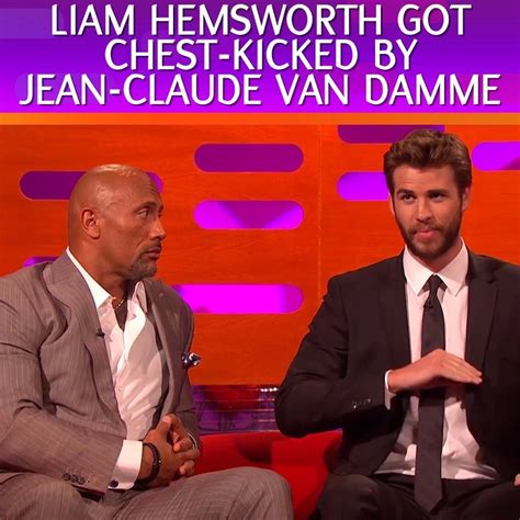 Liam Hemsworth Got Chest-Kicked By Jean-Claude Van Damme | The Graham Norton Show | Liam ...
