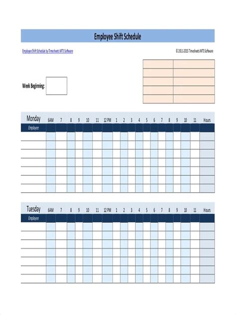 Employee Schedule Template Google Sheets