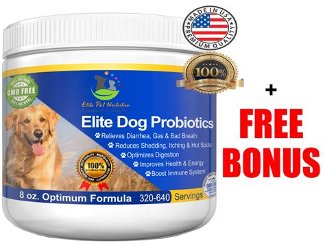 Probiotic Supplement for Dogs Elite Dog Probiotics Powder by Elite Pet ...