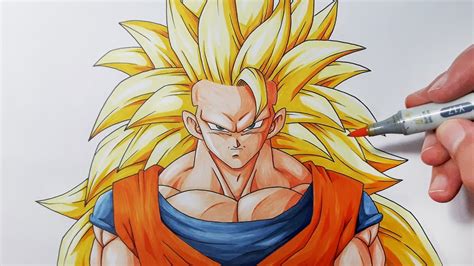 How To Draw Goku Super Saiyan 3 - Step By Step Tutorial! - YouTube