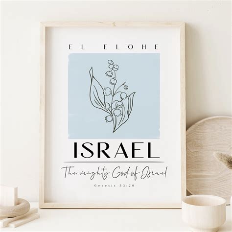 Name of God Printable Wall Art, EL ELOHE ISRAEL the Mighty God of ...