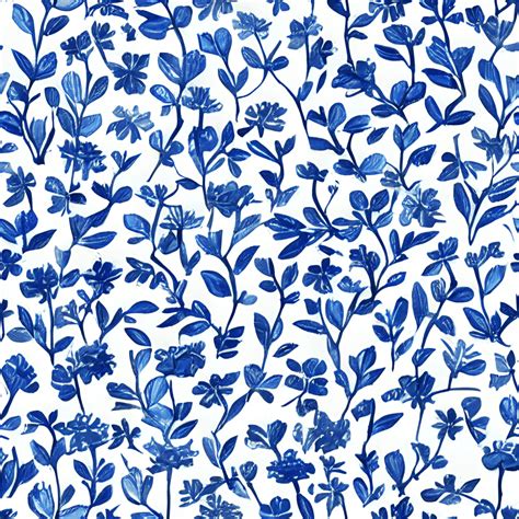 Blue Floral Pattern · Creative Fabrica