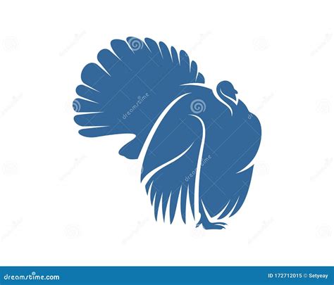 Turkey Logo Design Template, Silhouette Turkey Logo, Illustration Stock ...