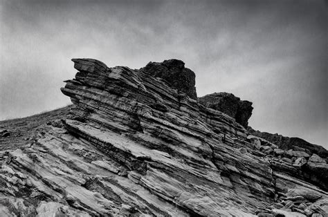 Black and White Picture of a Rock Formation · Free Stock Photo