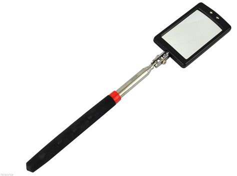 Telescopic Inspection Stick Mirror 2 Bright LED Light Extends 29-87cm Car Home | eBay