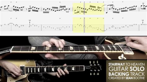 Stairway to Heaven guitar solo BACKING TRACK with score and TAB - YouTube