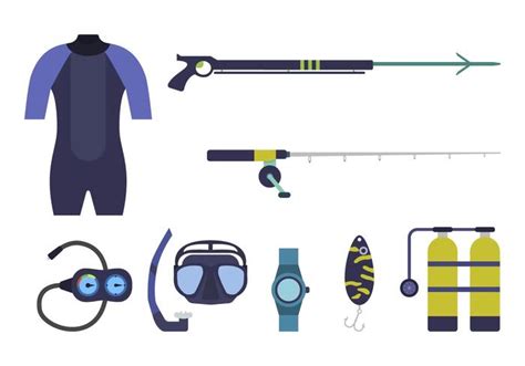 Flat Spearfishing Vectors 160684 Vector Art at Vecteezy