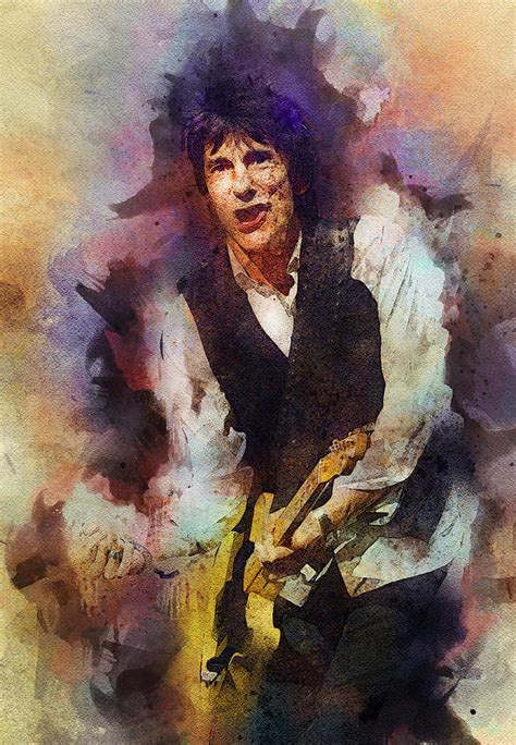 The Rolling Stones. Ronnie Wood. Digital Art by Lilia Kosvintseva