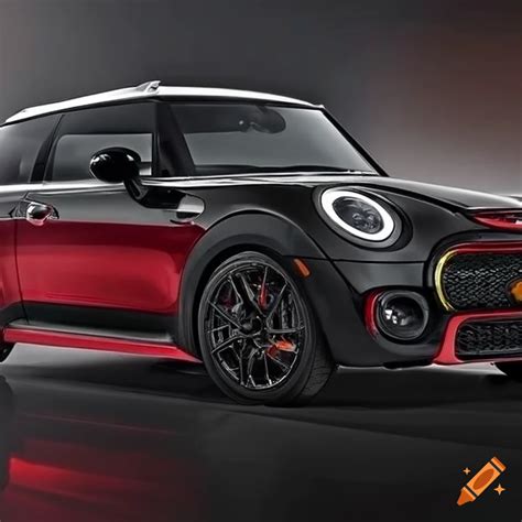 Black mini cooper f56 with red sunroof and black rims