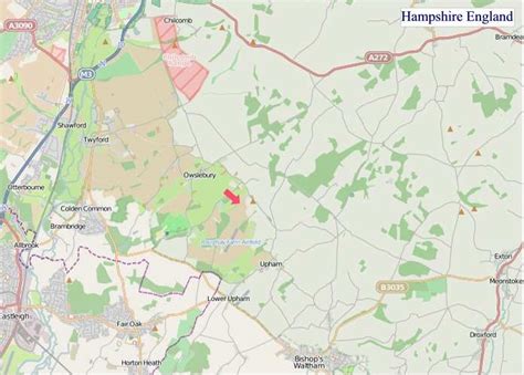 A Map of Hampshire England. Hampshire UK Map