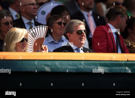 England manager Roy Hodgson and his wife Sheila (left) watch the action ...