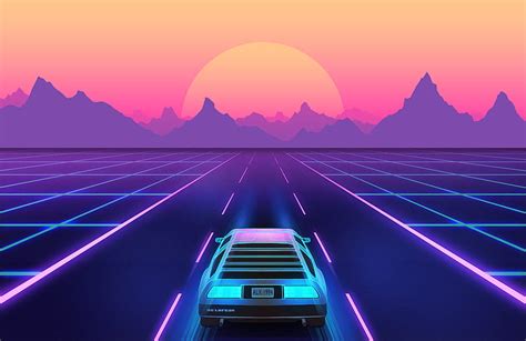 1920x1080px, 1080P free download | Artistic, Synthwave, DeLorean, Retro ...