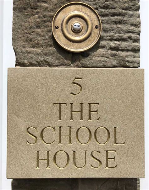 Stone house name and number plaques and hand carved sandstone signs | Hand Carved Stone Signs ...