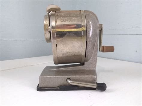 Vintage Manual Boston Pencil Sharpener Vacuum Mount Self Feeding Pencil ...