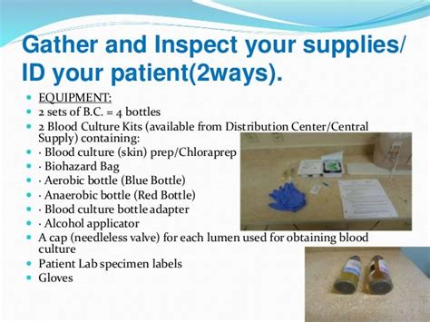 Blood Culture Procedure for CVL PP