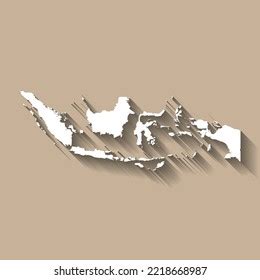 Indonesia Vector Country Map Silhouette Stock Vector (Royalty Free ...