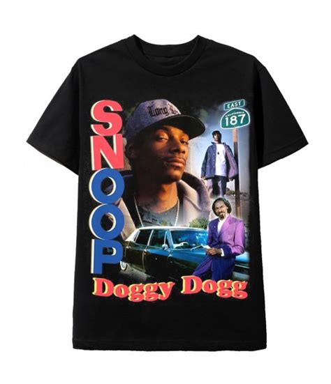 RAP TEE - BLACK RETRO 90S T SHIRT SNOOP DOGG