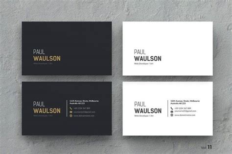 25+ Black and White Business Card Templates - Word, Pages, AI