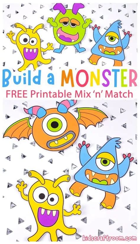 Build A Monster Craft (Free Printable) - Kids Craft Room