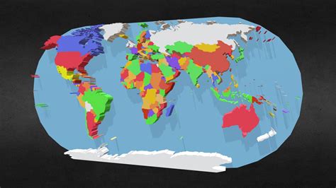 World Map - Buy Royalty Free 3D model by JohnHoagland [6460ab9] - Sketchfab Store