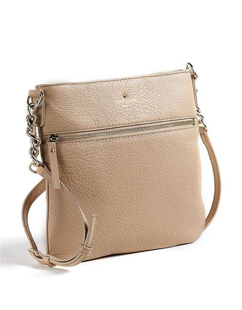 Kate Spade Cobble Hill Ellen Leather Crossbody Bag in Beige (affogato) | Lyst