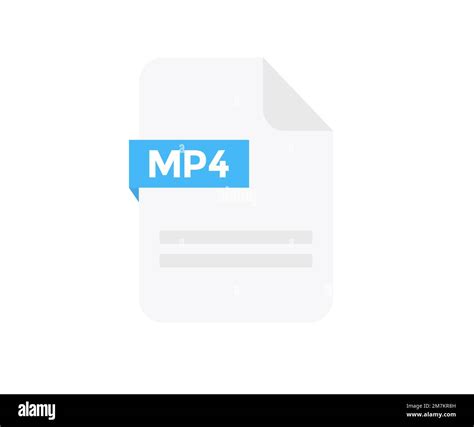 File format MP4 logo design. Document file icon, internet, extension ...