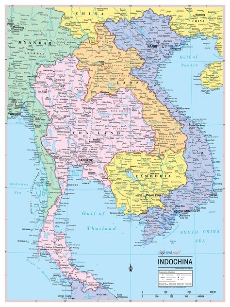 Detailed Political Map Of Indochina Indochina Detail - mores.pics