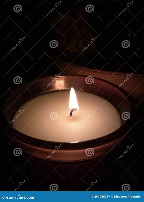 Candle light in the night stock image. Image of glow - 291945787