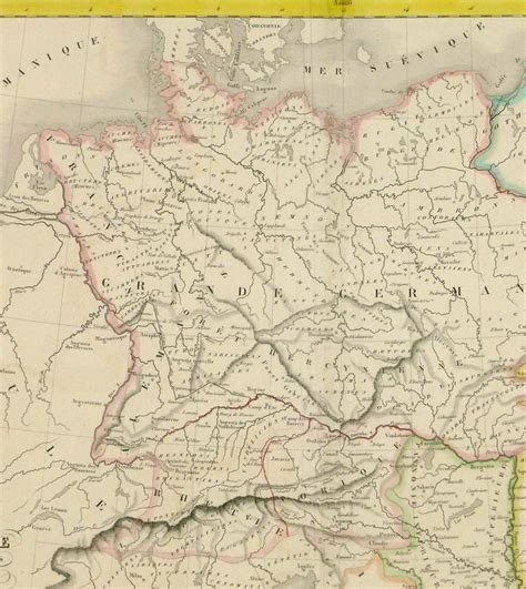 Ancient Germany Map, 1838 - Original Art, Antique Maps & Prints