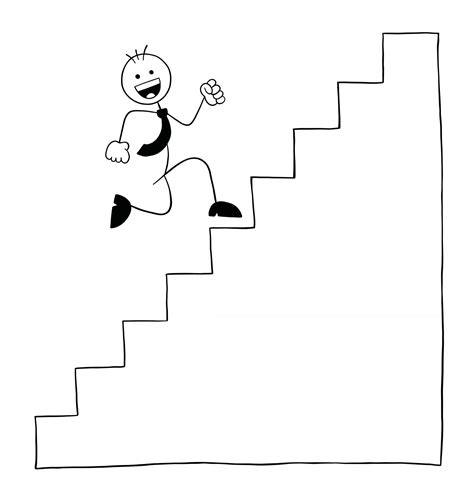 Cartoon Stairs Going Up