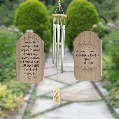 Memorial Wind Chimes Those We Love| Memorial Poem Custom Wind Chime ...