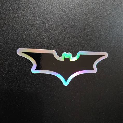 The Dark Knight Symbol Holographic Sticker Batman symbol | Etsy