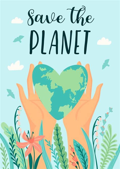 Earth Day Save Nature Poster 1361751 Vector Art at Vecteezy