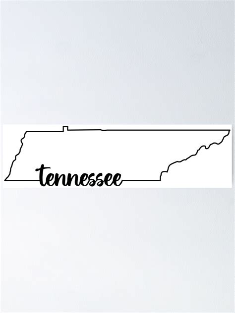 "Tennessee State Outline" Poster for Sale by EvolvClothing | Redbubble