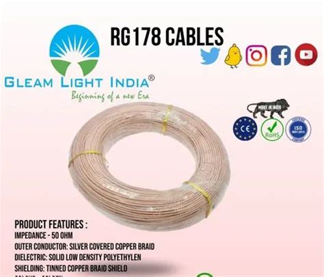 200 Meter Golden/Silver Rg178 Coaxial Cable at Rs 85 in New Delhi | ID: 24278018530