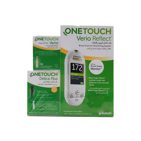 One Touch Verio Reflect Glucose Monitoring + Lancets 100 + Test Strips 50 x 2pcs Online at Best ...