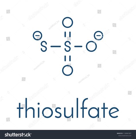 Thiosulfate Anion Chemical Structure Skeletal Formula Stock Vector ...