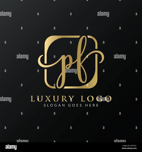 Initial PF Letter Logo Design Modern Typography Vector Template. Creative Luxury PF Logo Vector ...