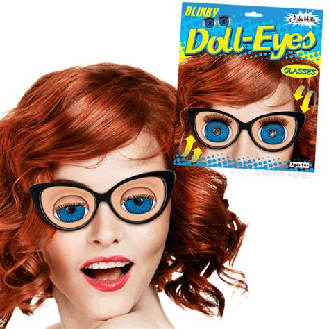 Blinky Doll Eyes Glasses by Archie McPhee | Doll eyes, Glasses, Eye glasses