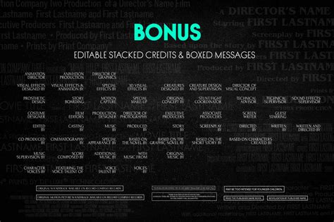 Ultimate Movie Poster Billing Block Collection :: Behance