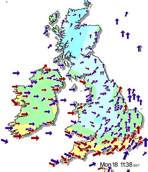 Wind Map - Britain Observations | Wind map, Map, Wind