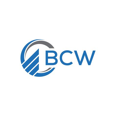 BCW Flat accounting logo design on white background. BCW creative ...