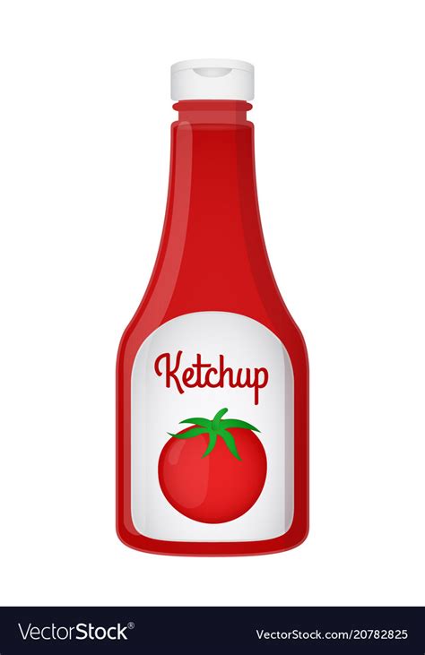 3d realistic ketchup bottle tomato sauce Vector Image