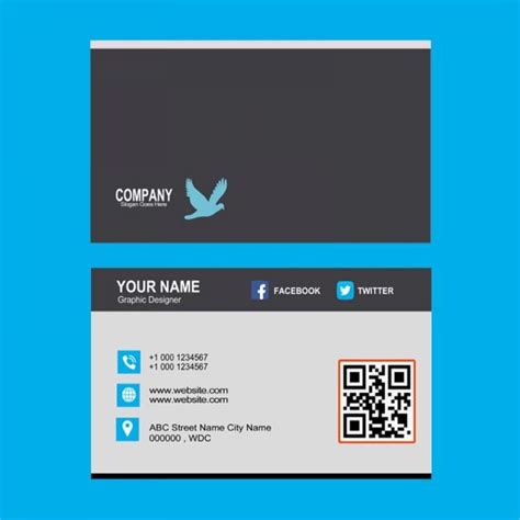 Freelancer Business Card with Barcode Template Design