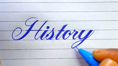 Write the word History in stylish Writing | History writing style - YouTube